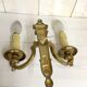 Pair of gold bronze wall light Louis XVI style
