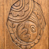 Art Deco buffet in raw and solid oak, 1935.