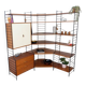 WHB teak shelving system, 1960s–70s retro vintage style.