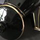 Black and gold ceramic coffee maker