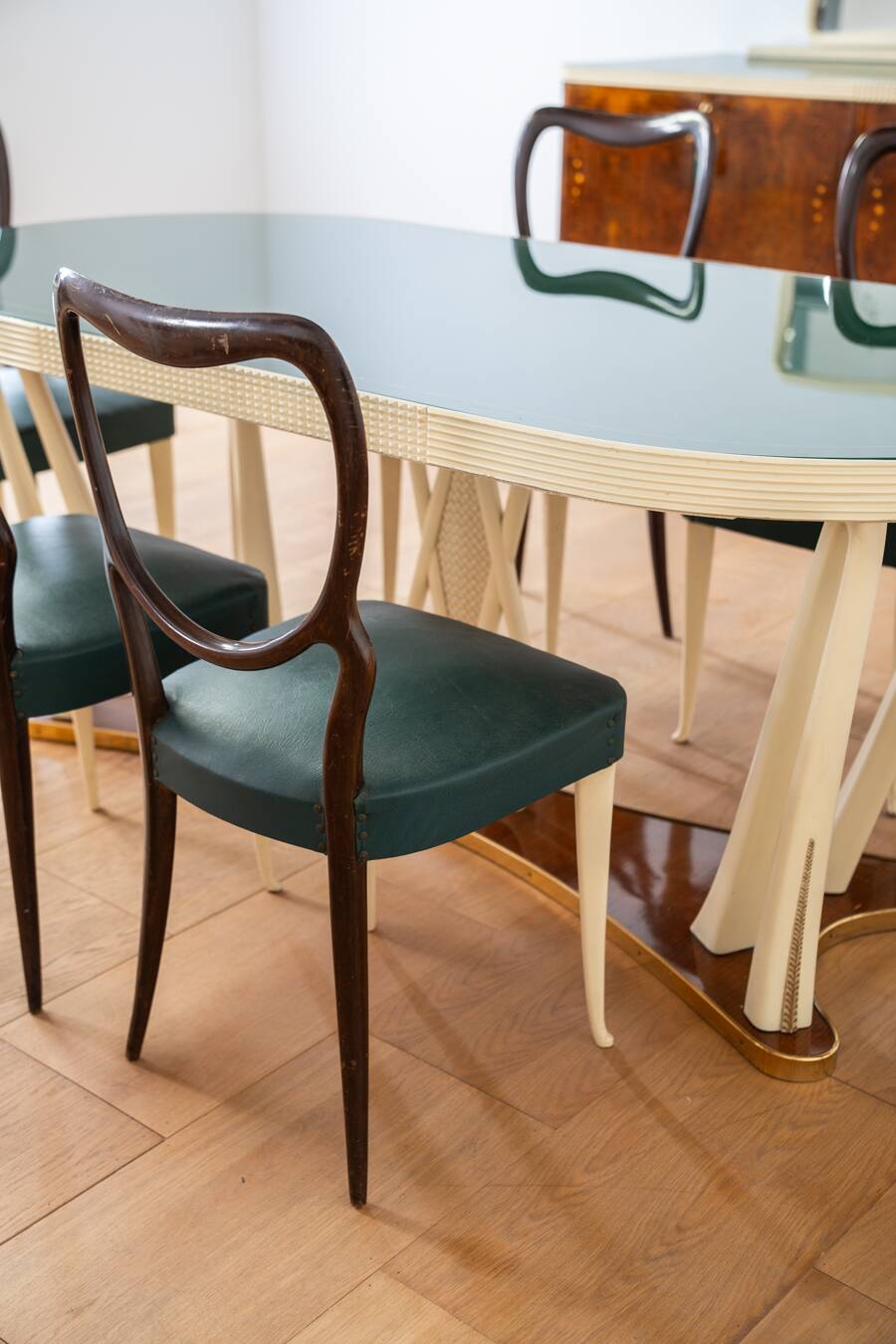 Salle à manger en racine de noyer, style Vittorio Dassi 1950/1960