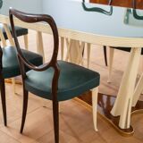Walnut root dining room, Vittorio Dassi style 1950/1960