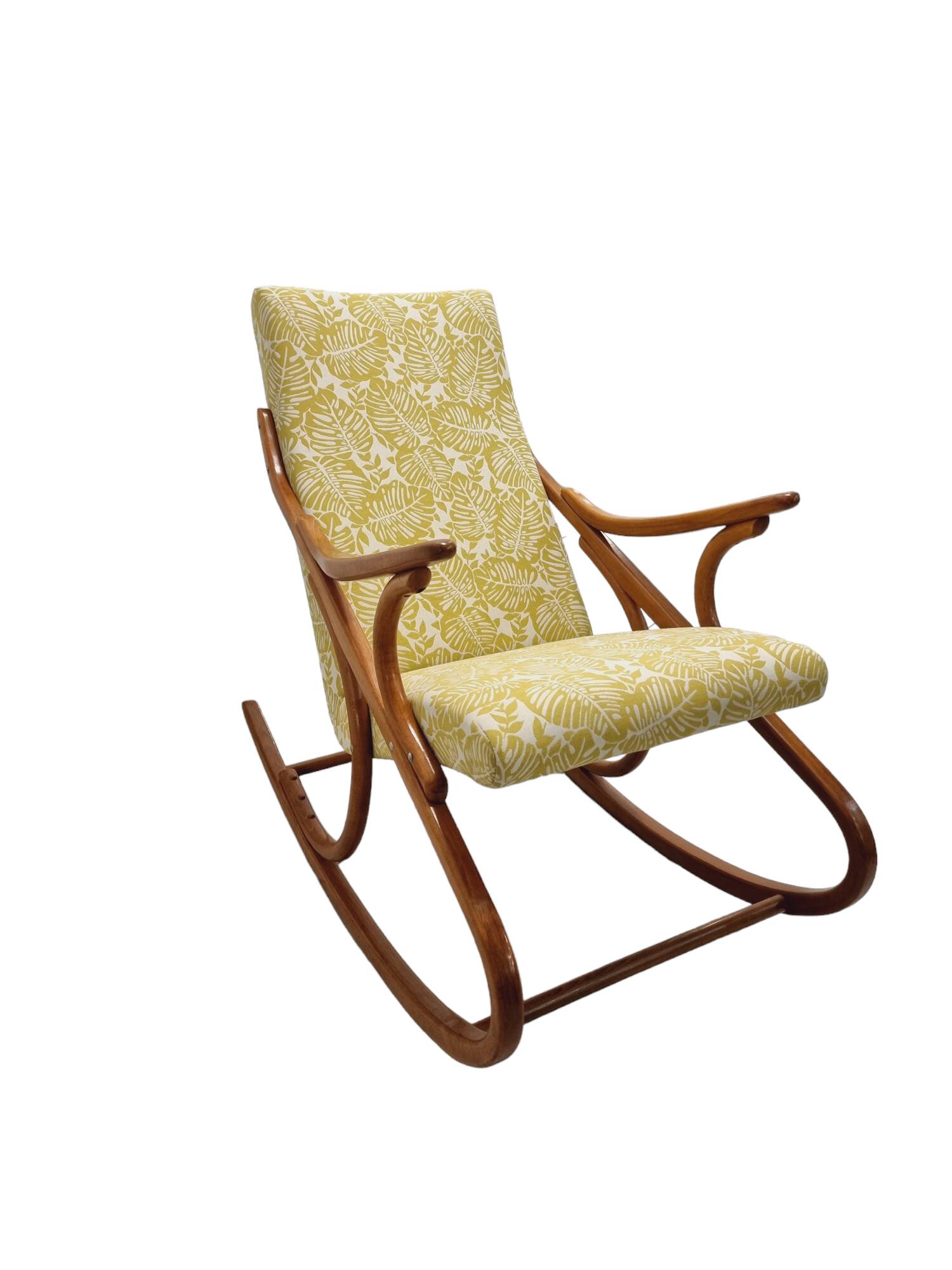 Mid Century, vintage bentwood rocking chair by TON, 1950-60s Czechoslovakia