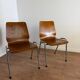 Vintage Pagholz stacking chairs in wood and metal