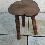 Small vintage brutalist stool