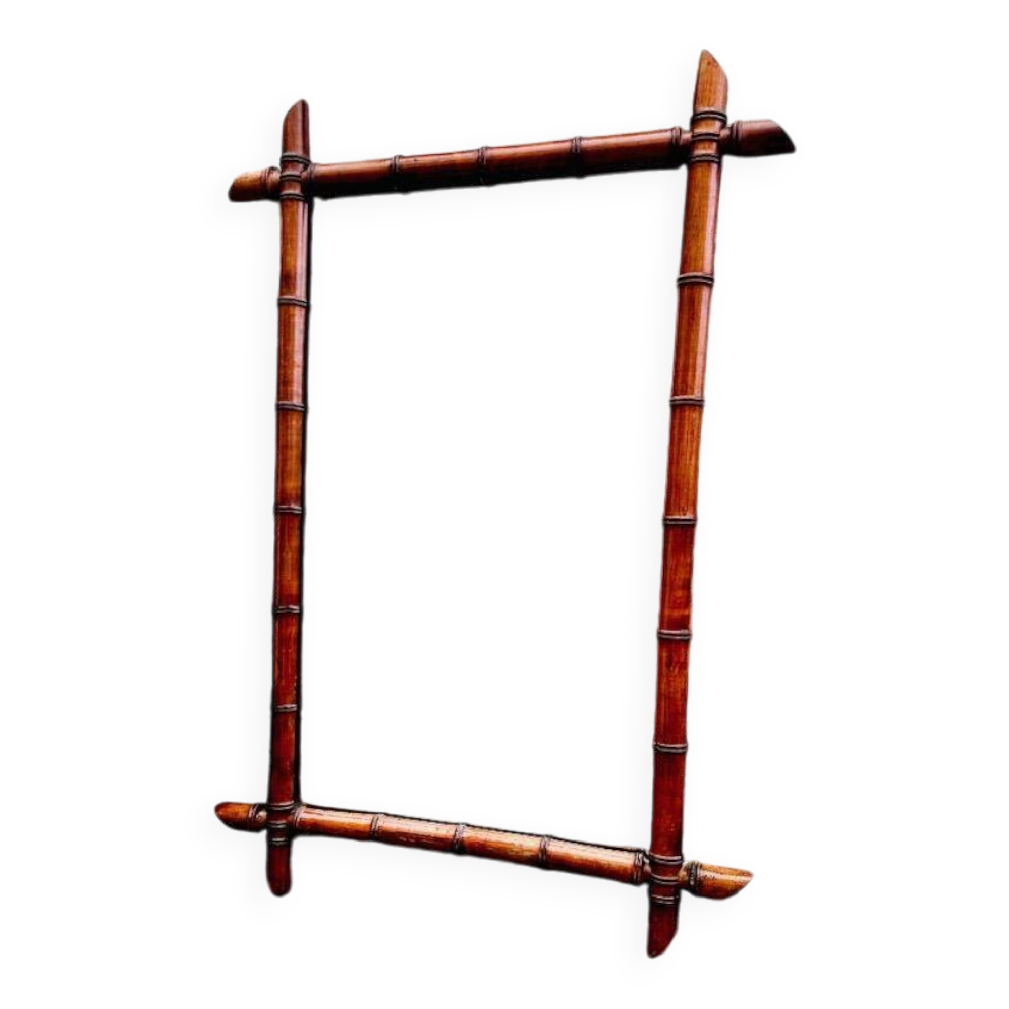 Vintage bamboo mirror