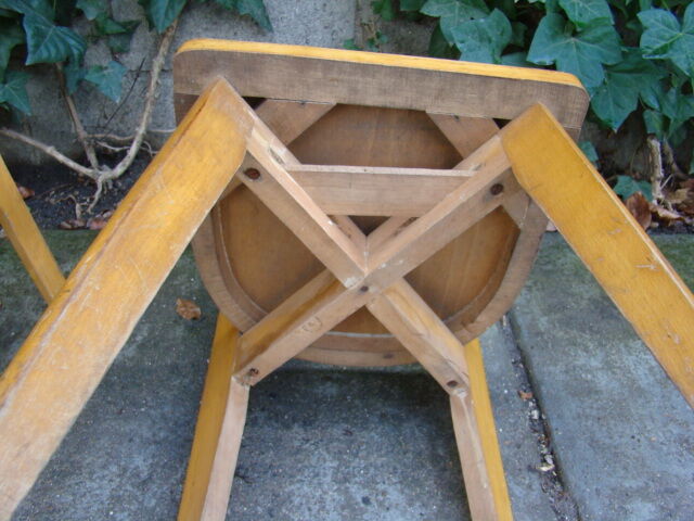 Lot of four old mismatched bistro chairs
