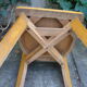 Lot of four old mismatched bistro chairs