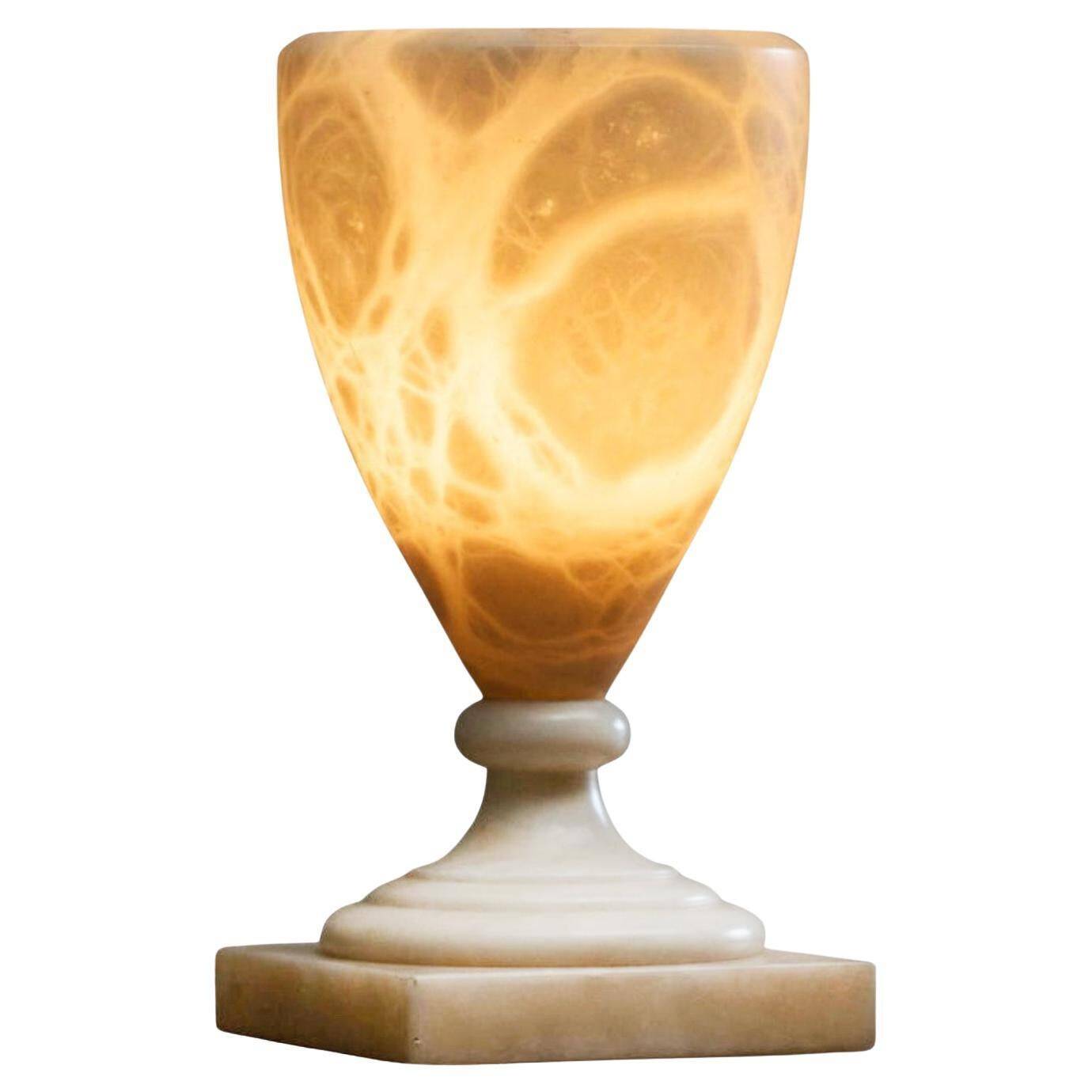 Mid Century table lamp in alabaster 1970