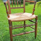 Wooden chair and straw