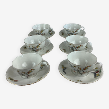 6 tasses & soucoupes haviland made in france limoges