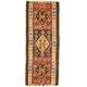 1970s Turkish Oushak Handmade Wool Cotton Red Runner 127x321