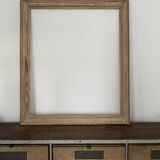 Old patinated / limed wood frame 89x76 cm