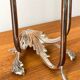 CANDLE HOLDER 3 Lights METAL Patinated Chrome