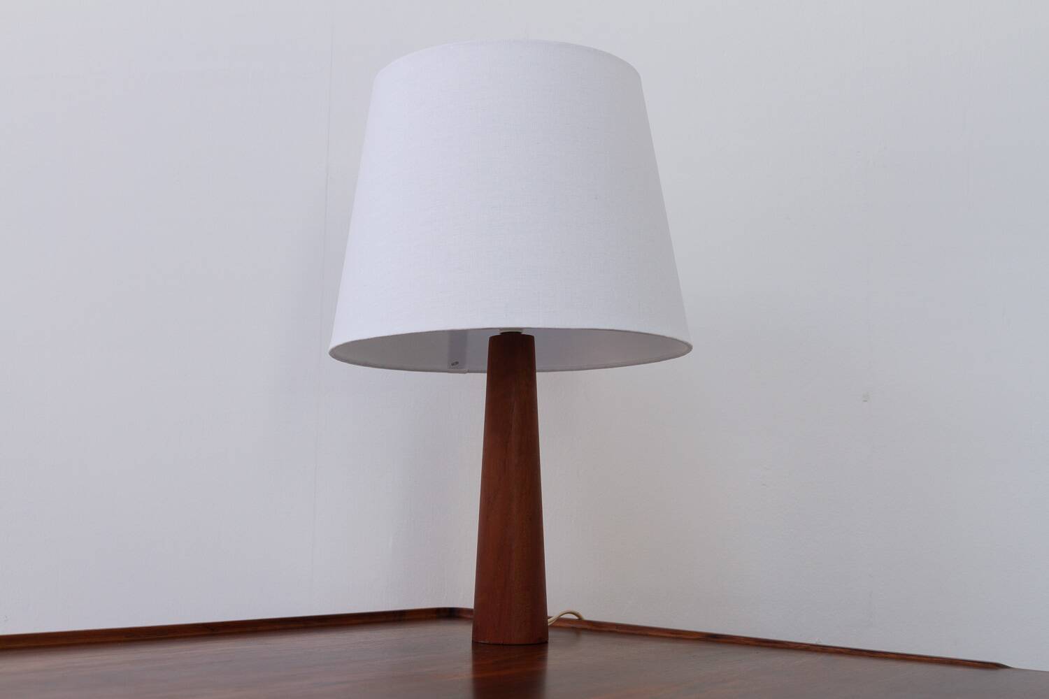 Vintage Danish Teak Table Lamp, 1960s