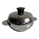 Chrome-plated stainless steel sugar bowl