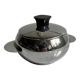 Chrome-plated stainless steel sugar bowl