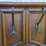 Paire de portes sculptées XVIIIème avec patères