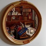 Rattan mirror