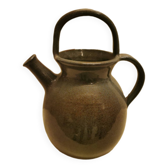 Glazed ceramic pitcher