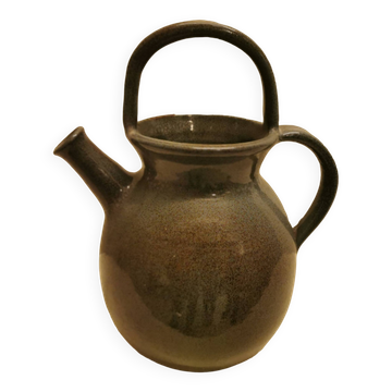 Glazed ceramic pitcher
