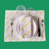 Set de table diagonale jaune