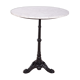 Art nouveu cast iron and marble pedestal table