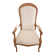 Fauteuil Voltaire tissu bouclette