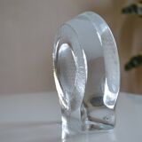 Golf crystal pocket emptier or paperweight by Nybro of Sweden