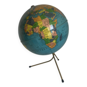 Vintage 1960s globe, Taride tripod metal - 28 cm