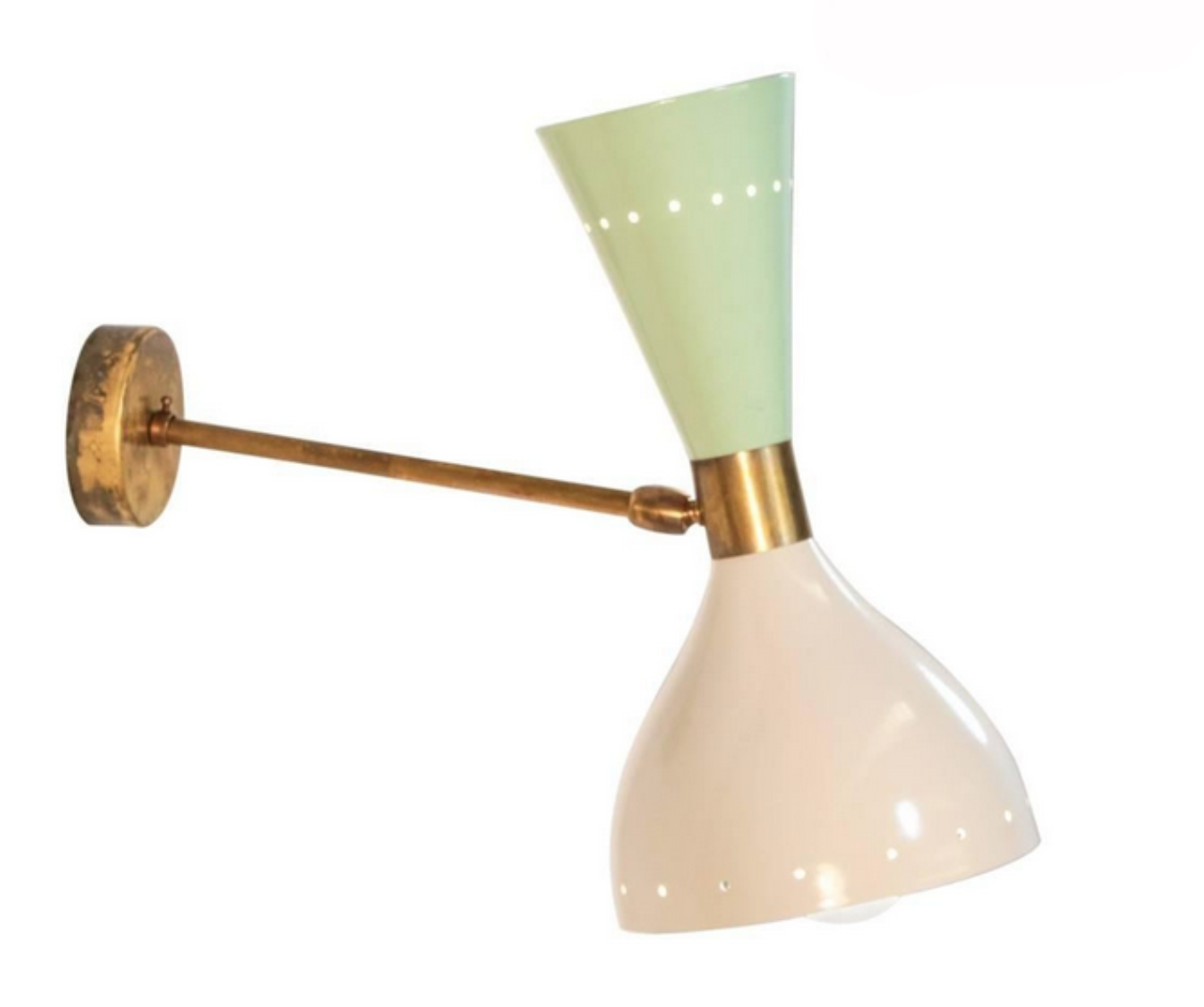 Applique murale vert sauge & blanc