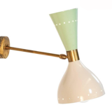 Wall lamp sage green & white
