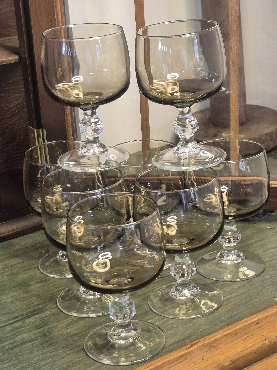 Balloon stemmed glasses