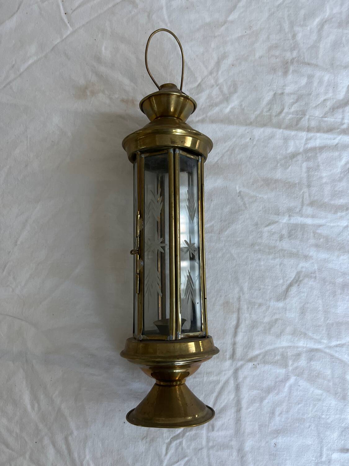 2 brass lanterns