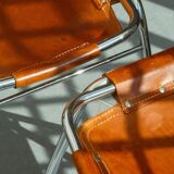 Chair Les Arcs Charlotte Perriand – Vintage patinated leather from the 60s/70s