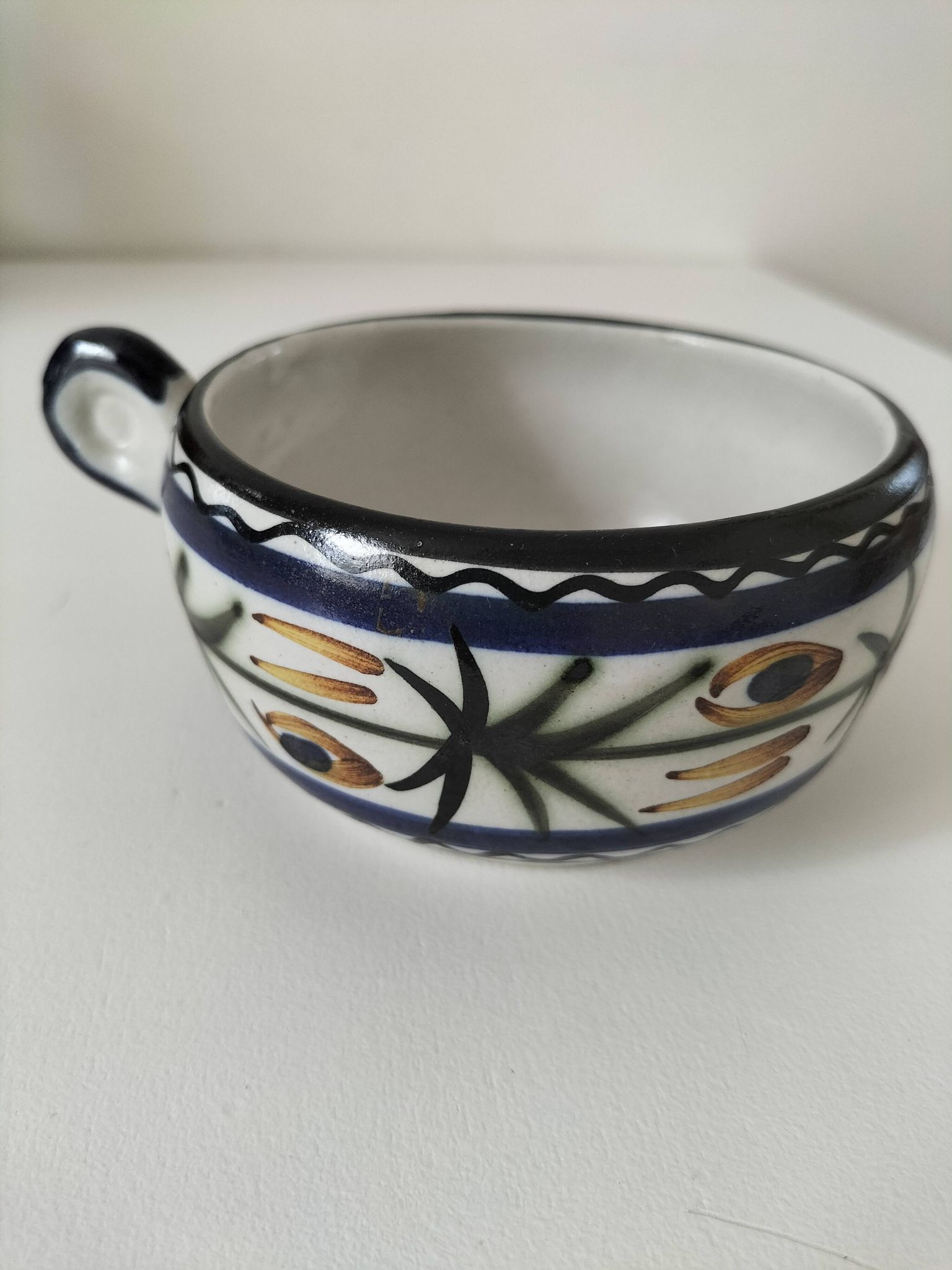 Vintage Keraluc Quimper mug – attributed to Annie Beurrier – 1960s