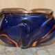 Decorative glass floral bowl