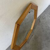 80s hexagonal pine mirror