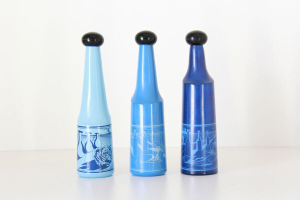 Bouteilles d’alcool vintage des années 1970 conçue par Salvador Dali pour Rosso Antico Ltd