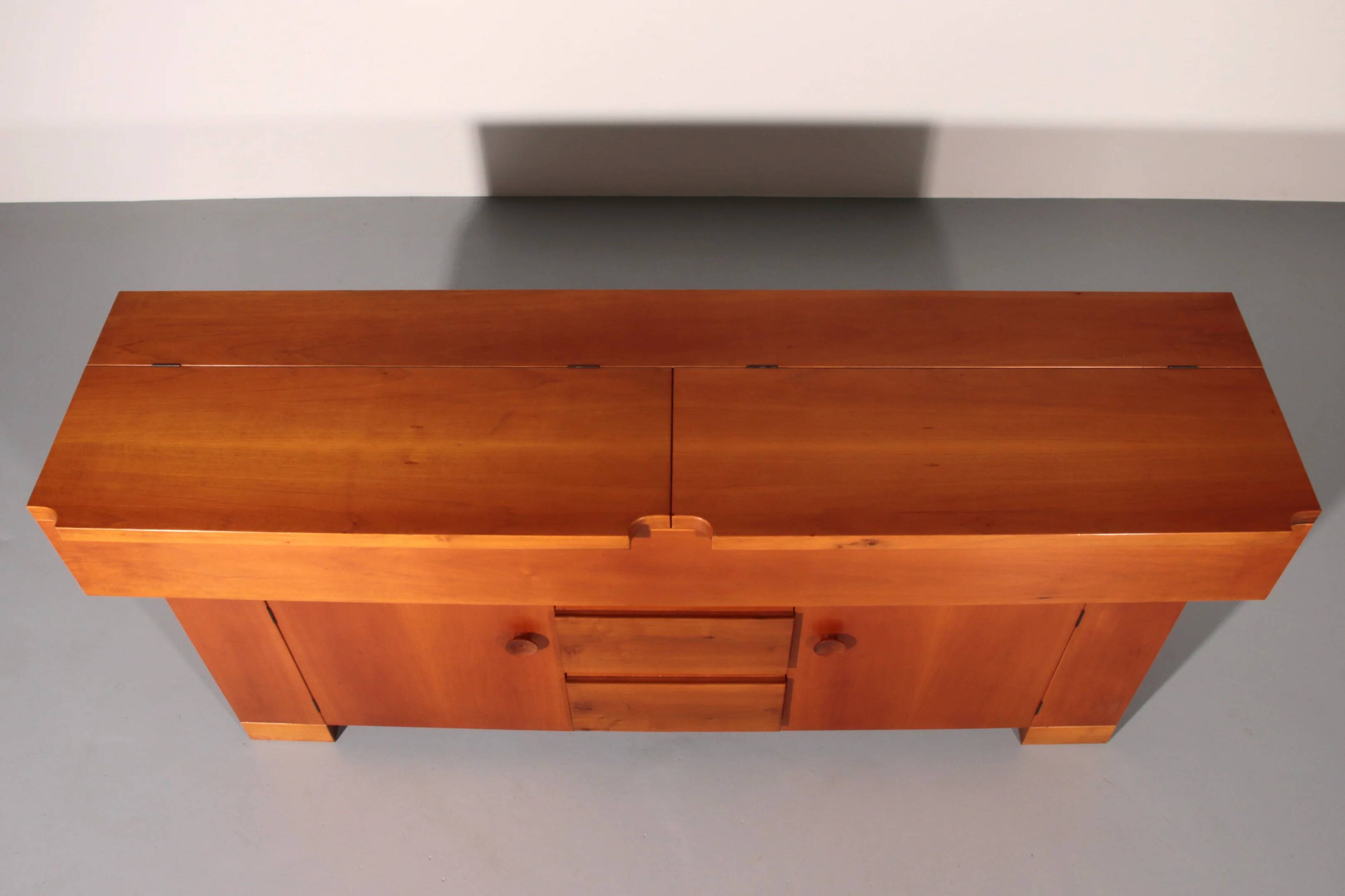 Torbecchia sideboard in walnut by Giovanni Michelucci for Poltronova, 1964