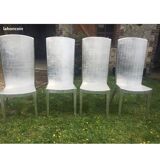 Set of 4 silver chairs dk home