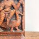 Tableau, panneau en bois sculpté vintage figurant une divinité, Inde