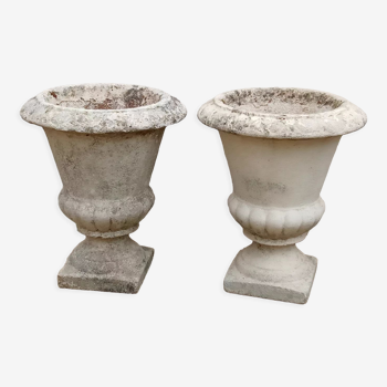 Pair of Medici vases in reconstituted stone