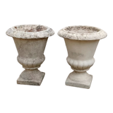Pair of Medici vases in reconstituted stone