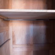 Wooden wardrobe with sliding doors, wooden wardrobe, vintage storage furniture