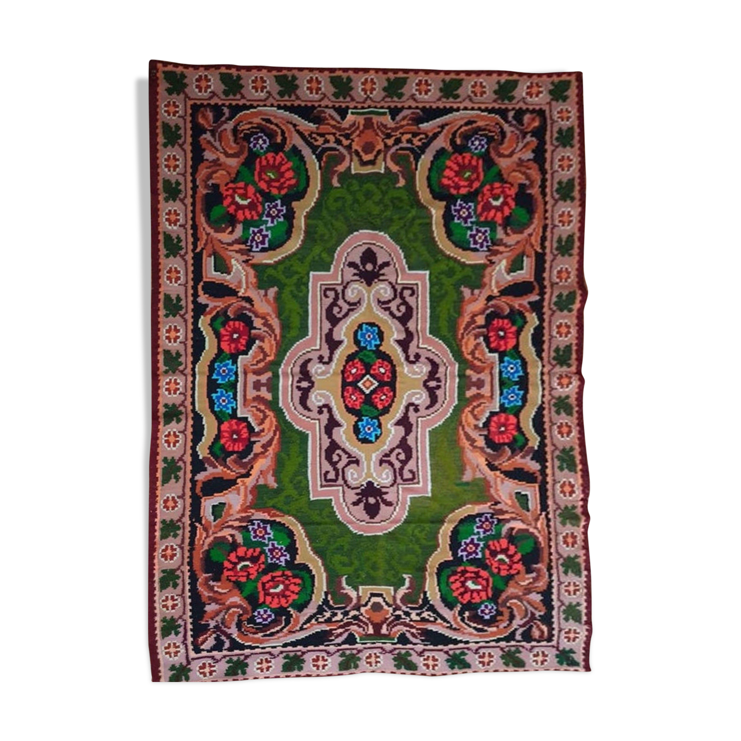 Tapis floral tissé à la main Roumanie 244x165cm