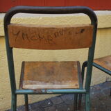 Pair of old Stella school chairs