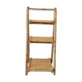 Étagère en bambou 3 tablettes -pliable vintage des années 80