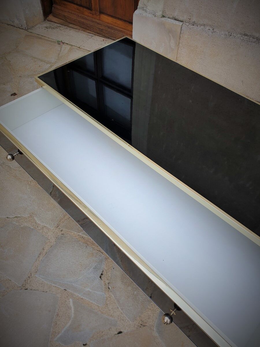 Roche Bobois vintage black lace-up dresser