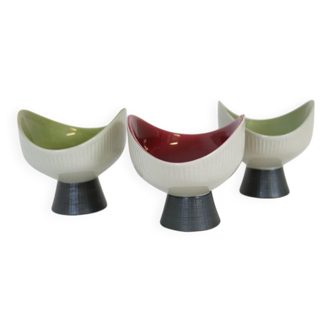 Mid-century modern set of 3 Bahia bowls by Carl-Harry Stålhane, Rörstrand, Sweden.